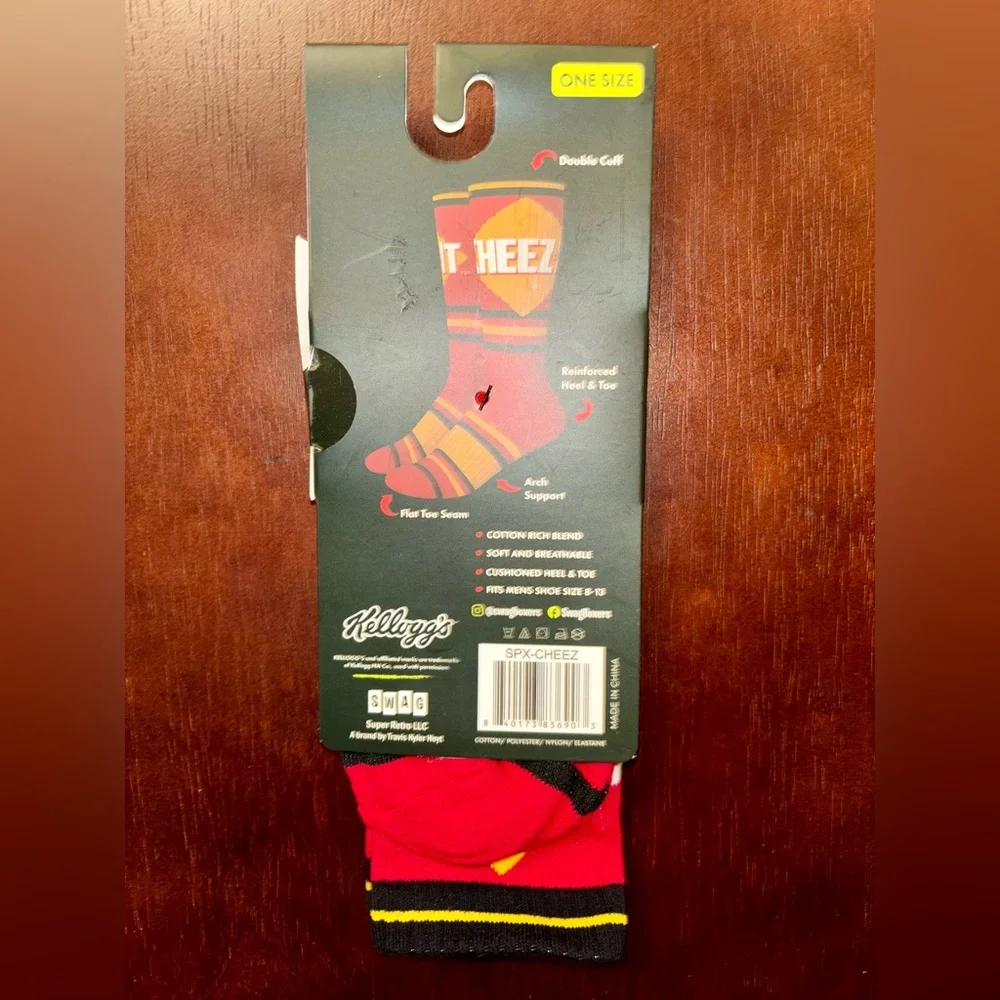 CHEEZ-IT SWAG CREW SOCKS NWT MEN’S SHOE SIZE 8-13